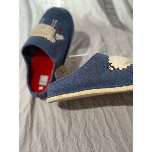 Tofee natural wool felt made in Italy blue with sheep front design SZ 8 - Picture 9 of 11